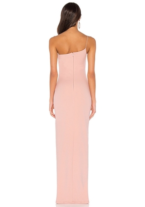 Nookie Lust One Shoulder Gown in Blush. Size M. Also in L, XL, XS.