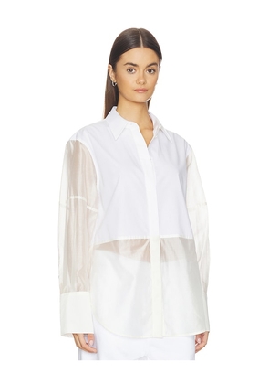 Helmut Lang Combo Long Sleeve Shirt in White. Size L. Also in XS, S, M.