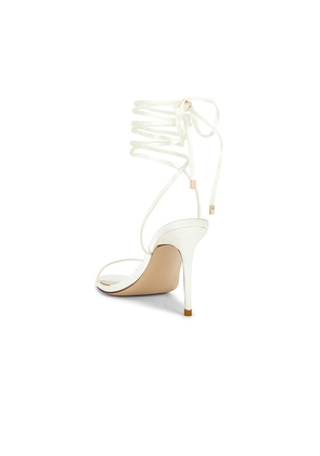 FEMME LA 3.0 Barely There Lace Up Heels in White. Size 10. Also in 6, 7, 8, 9.