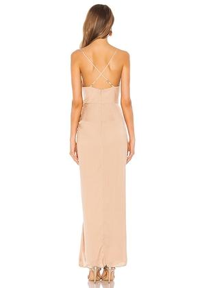 NBD Davis Gown in Tan. Size S. Also in XS.