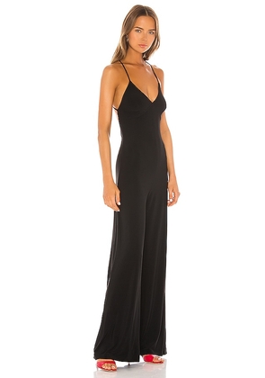 Norma Kamali Low Back Slip Jumpsuit in Black. Size M. Also in XXS, XS, S, L, XL.