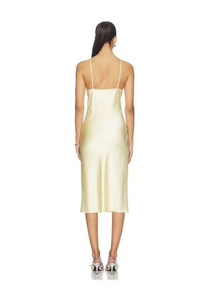 fleur du mal Cowl Neck Slip Dress in Yellow. Size L. Also in M.