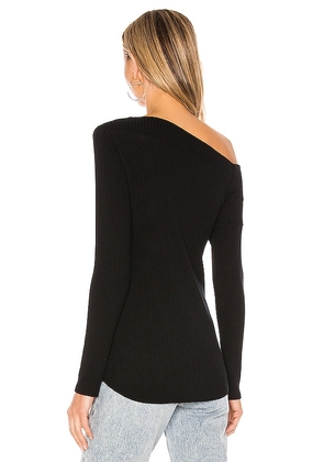 Michael Lauren Maples Long Sleeve Top in Black. Size L. Also in M, S, XS.