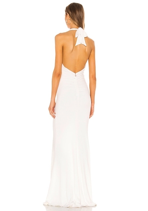 Nookie x REVOLVE Illegal Halter Gown in White. Size M. Also in S, L, XL.