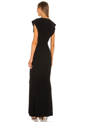Norma Kamali X REVOLVE V Neck Rectangle Gown in Black. Size M. Also in XS, S, L, XXS, XL.
