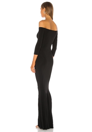 Norma Kamali Off the Shoulder Fishtail Gown in Black. Size M. Also in XS, S, L, XL.