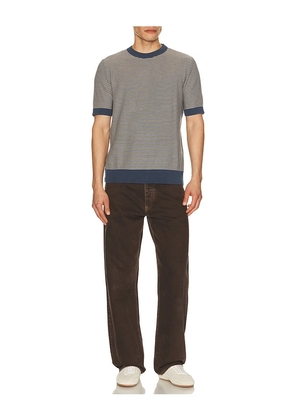 Far Afield Newport Knitted Tee in Blue. Size L. Also in S, M, XL/1X.