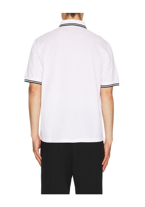 Fred Perry x Kris Van Assche Pique Shirt in White. Size L. Also in M, S, XL/1X.