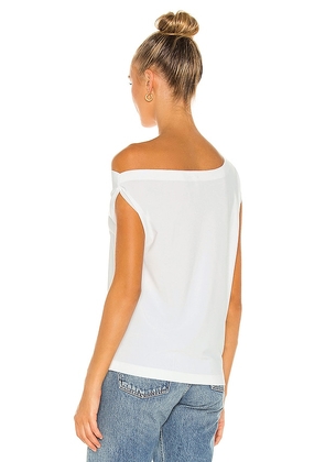 Norma Kamali x Lifestyle x REVOLVE Drop Shoulder Top in White. Size M. Also in XS, S, XL, XXS.