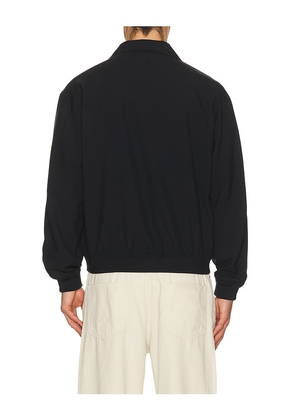 FRAME Wool Zip Blouson in Navy. Size L. Also in S, XL/1X.