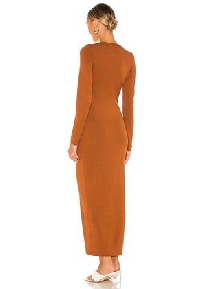 L'Academie Deena Maxi Dress in Brown. Size M. Also in XL.