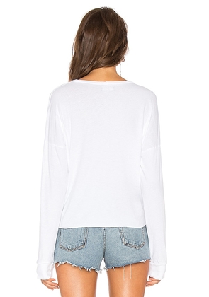 Michael Lauren Keegan Crop Tee in White. Size M. Also in XS, S, XL, XXL.