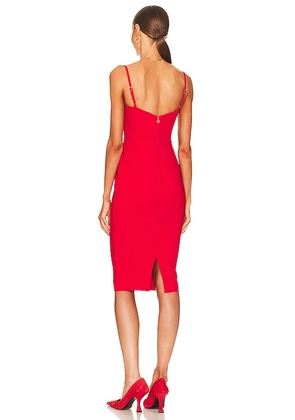 Nookie Allure Midi Dress in Red. Size XS. Also in S, XL.