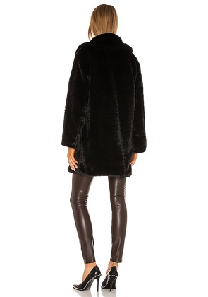 LAMARQUE Linnea Faux Fur Coat in Black. Size M. Also in XS, S, L, XL.