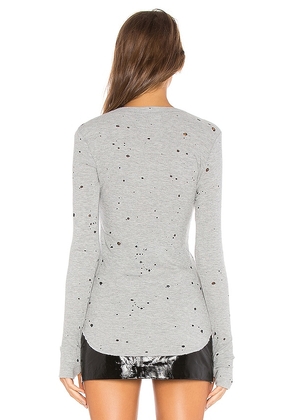 Michael Lauren Mathis Long Sleeve Tee in Gray. Size M. Also in L, S, XL, XS, XXL.