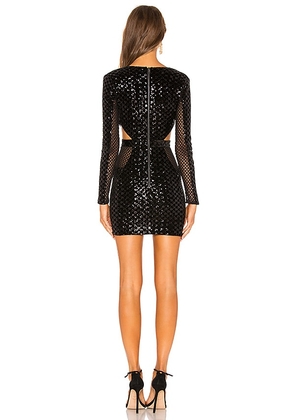 Michael Costello x REVOLVE Elise Mini Dress in Black. Size M. Also in S, XL, XS, XXS.