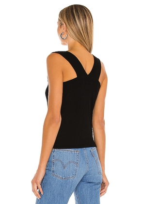 Michael Lauren Bosco Snap Front Tank in Black. Size M. Also in XS, S, XL.