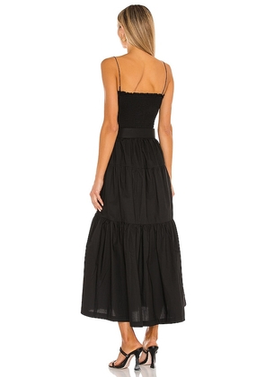 L'Academie The Nour Midi Dress in Black. Size M. Also in S, L, XL.