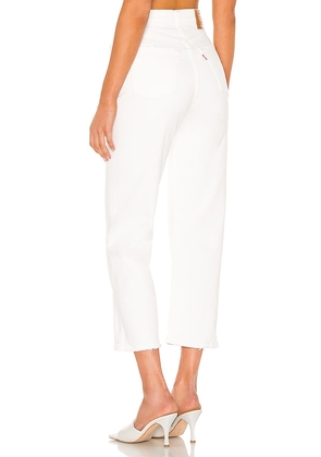 LEVI'S Ribcage Straight Ankle Jeans in White. Size 27. Also in 30, 31, 32.