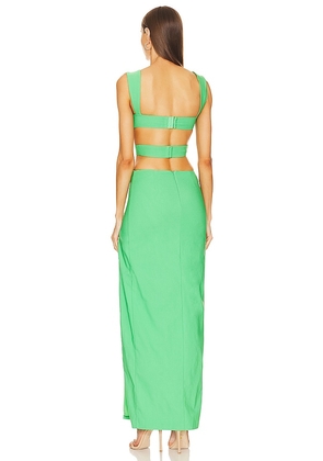 Michael Costello x REVOLVE Sadie Gown in Green. Size M. Also in XS, L, XL.