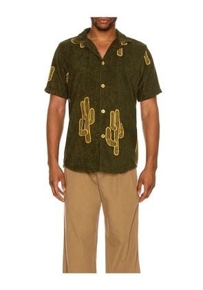 OAS Mezcal Cuba Shirt in Green. Size L. Also in S, M, XL/1X, XS, XXL/2X.