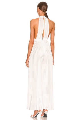 L'IDEE Cinema Jumpsuit in White. Size 6/XS. Also in 10/M.