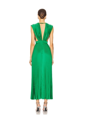 L'IDEE Gala Midi Dress in Green. Size 12/L. Also in 10/M, 6/XS, 8/S.