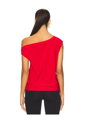 Norma Kamali x REVOLVE Drop Shoulder Top in Red in Red. Size M. Also in XXS, XS.