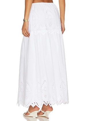 LPA Francesca Eyelet Maxi Skirt in White. Size M. Also in L.