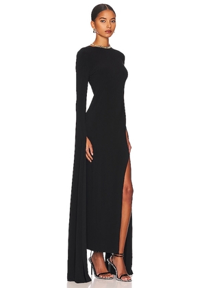 Norma Kamali Ribbon Sleeve Gown in Black. Size M. Also in XXS, XS, S, L.