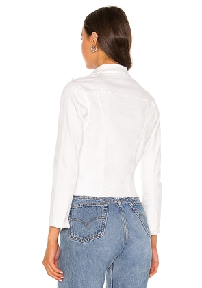 L'AGENCE Janelle Slim Jacket in White. Size M. Also in XS, S, L.