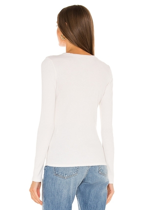 NILI LOTAN Jordan Henley Tee in White. Size M. Also in S, L.