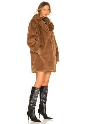 LAMARQUE Linnea Faux Fur Jacket in Brown. Size M. Also in XS, S, L, XL.