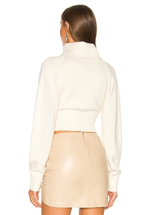 NBD Winston Cropped Turtleneck Sweater in Ivory. Size S. Also in XS.