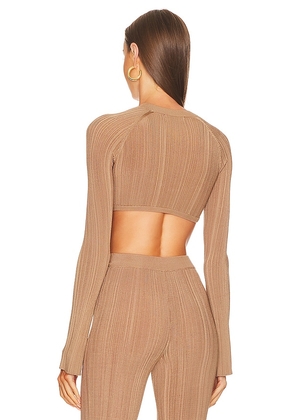 Michael Costello x REVOLVE Kadri Top in Brown. Size XL. Also in M.