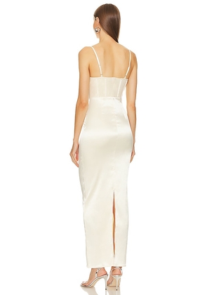NBD Aella Gown in Beige. Size XL. Also in S, XS.