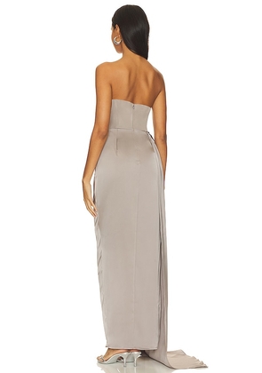 Katie May Bita Gown in Metallic Silver, grey. Size M. Also in S, XS.