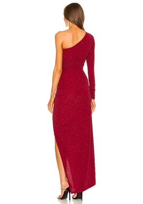 Michael Costello x REVOLVE Gilly Maxi Dress in Burgundy. Size S. Also in M, XS.