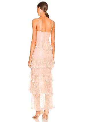MAJORELLE Zelda Fitz Gown in Nude. Size S. Also in M.