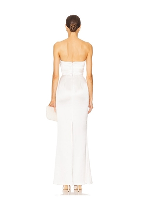 Nookie Emelie Strapless Gown in White. Size M. Also in XS, S.