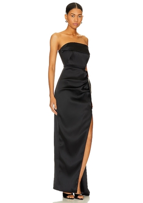 NICHOLAS Erelyn Strapless Gown in Black. Size 2. Also in 0.