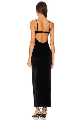 Montce Petal Long Dress in Black. Size XL. Also in L.