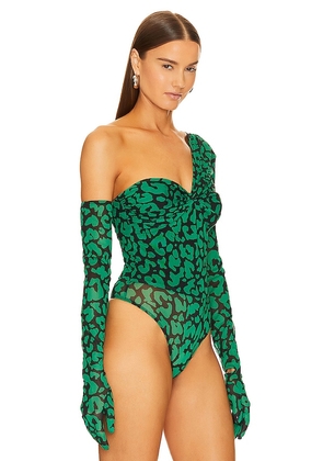 Michael Costello x REVOLVE Nobu Bodysuit in Green. Size S. Also in XS.