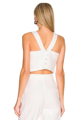 L'Academie The Rochelle Crop Top in White. Size M. Also in L, XL.