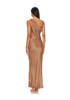 Karina Grimaldi Angelique Midi Dress in Tan. Size S. Also in XS.