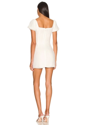 MORE TO COME Maddy Mini Dress in White. Size S. Also in M.