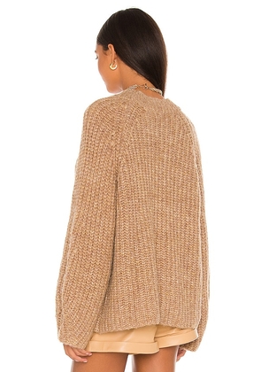 L'Academie Sonoma Crew Neck Sweater in Tan. Size XS. Also in S.
