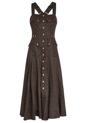 Zimmermann Luna Polka-dot Linen Midi Dress - Black - 1 (UK 10 / S)