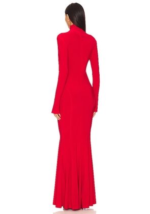 Norma Kamali x REVOLVE Turtle Fishtail Gown in Red. Size M. Also in XS, S.