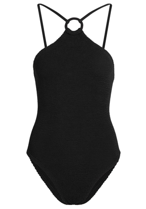 Hunza G Jasmine Hoop Detail Crinkle Swimsuit - Black - One Size
